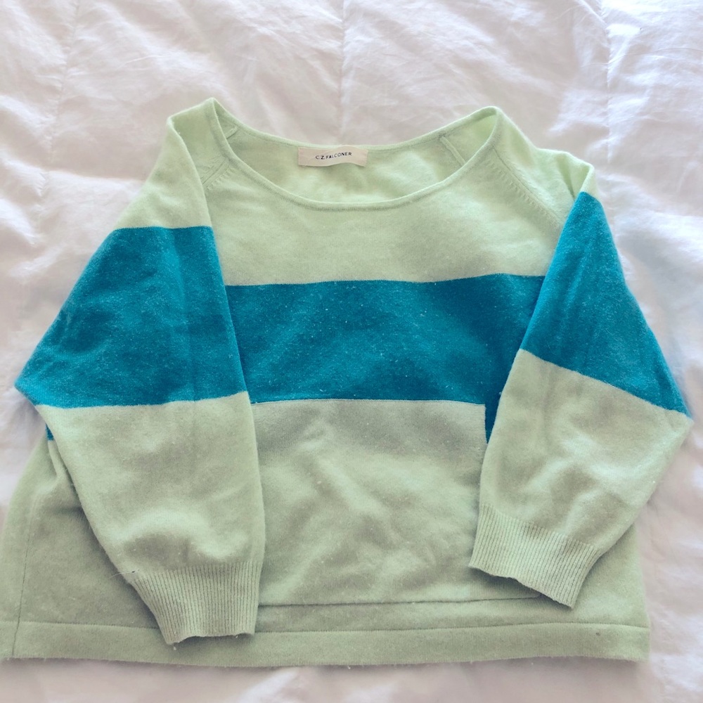 C.s. Falconer crop cashmere sweater